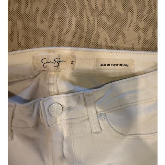 Jessica Simpson Kiss Me White Skinny Jeans Size 28 - Picture 6 of 6